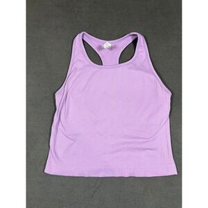 90 Degree by Reflex Nicola Tank Womens Size S Purple Rib Seamless Activewear